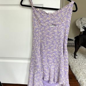 Pull & Bear Purple flowered dress